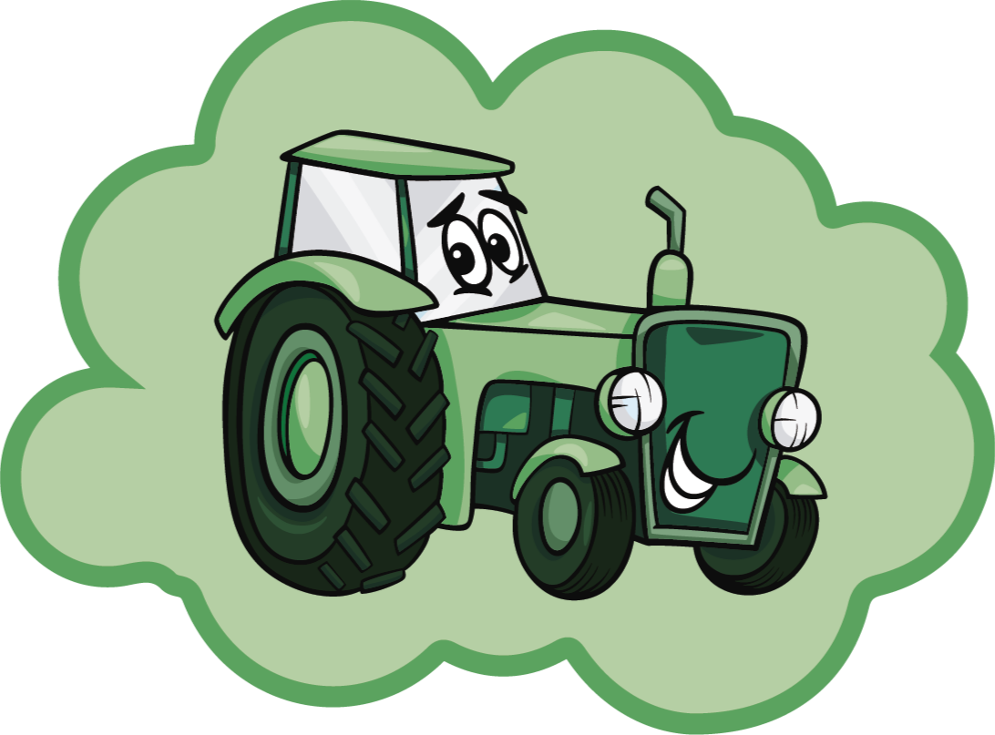 Friendly tractor children's vinyl rug - TenStickers