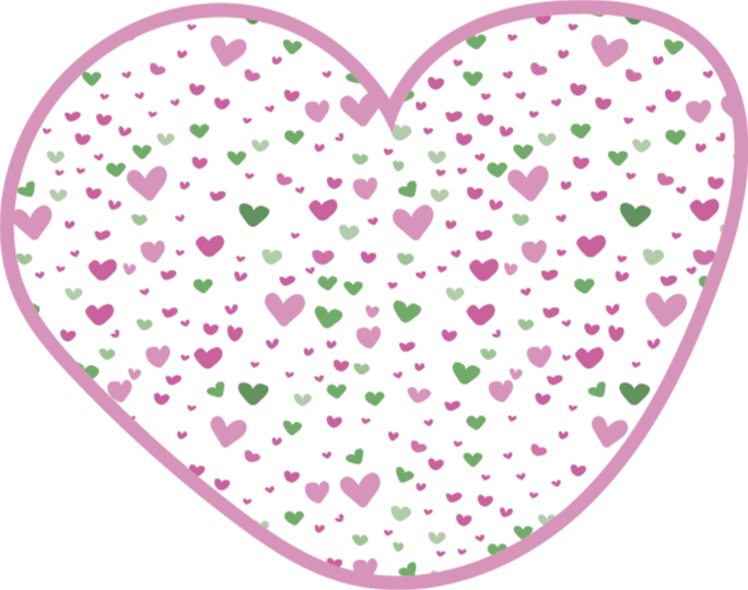 Heart Patterned Decor kids vinyl rug - TenStickers