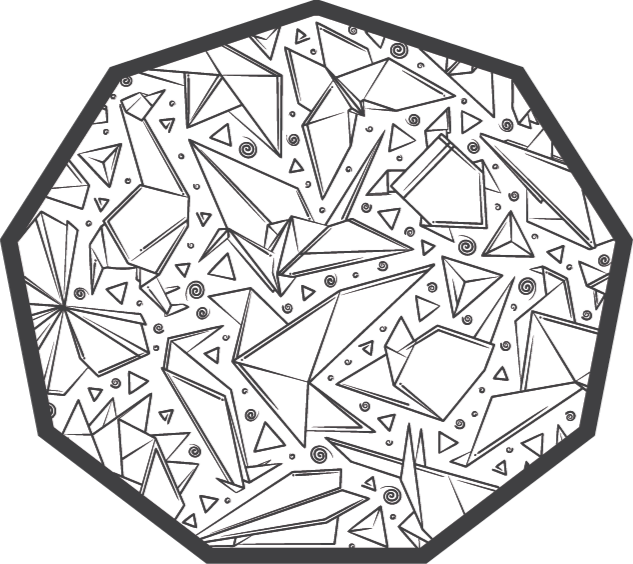 Geometric vinyl rug octagon shapes design - TenStickers