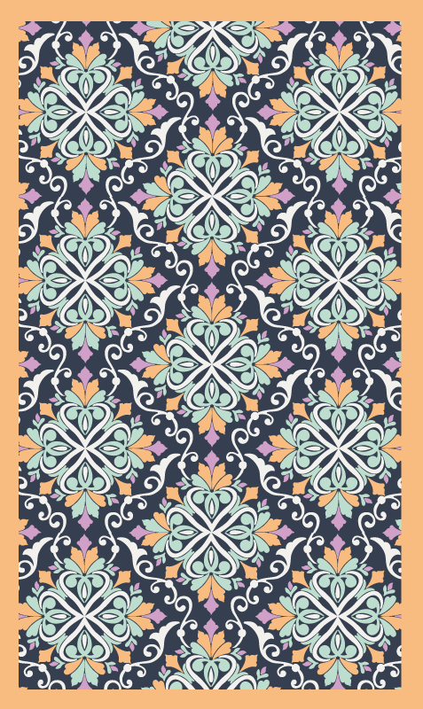 Mosaic vinyl rug mosaic inspired design - TenStickers