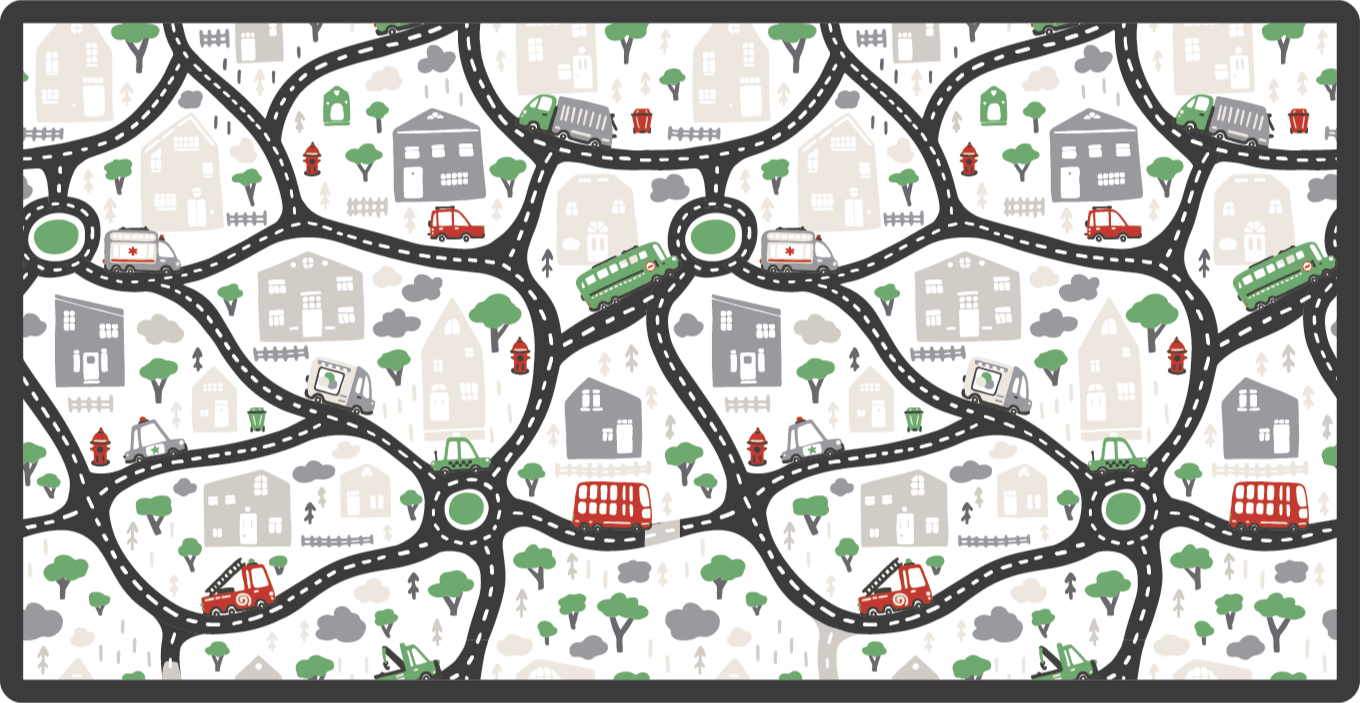 City Play Roads road vinyl rug - TenStickers