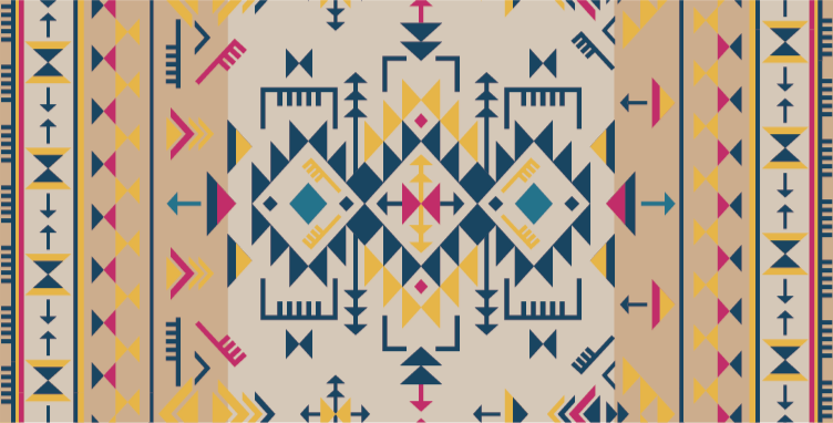 Geometric vinyl rug for stylish home decor - TenStickers