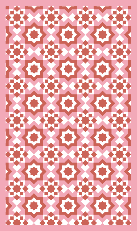 Kitchen red tiles vinyl rug - TenStickers