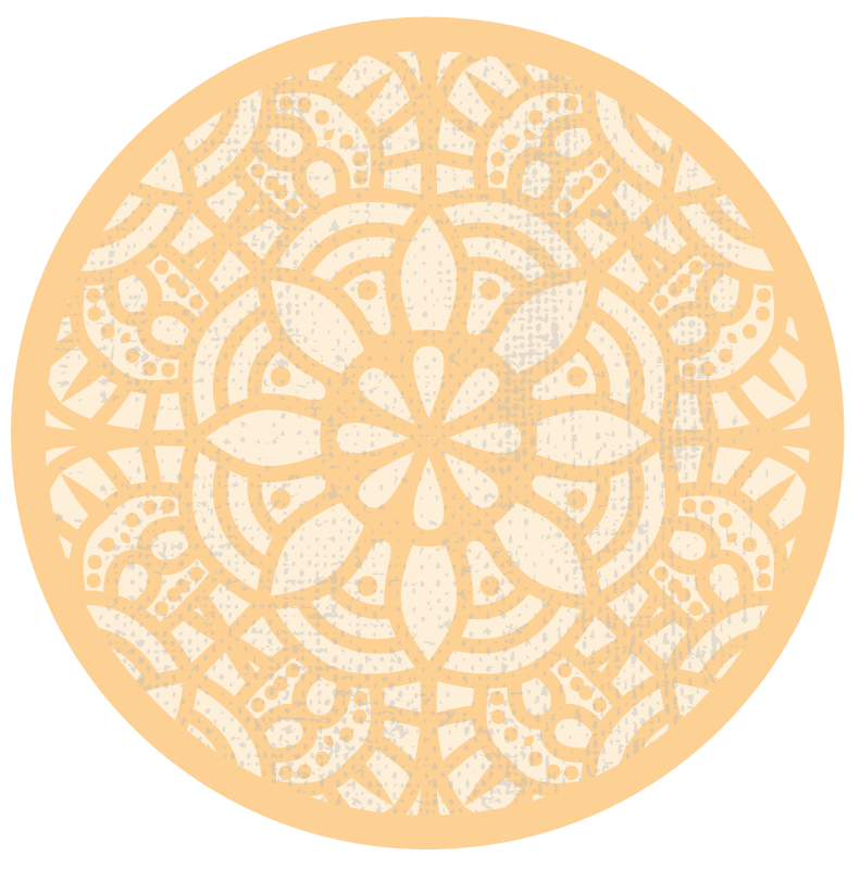 Mandala vinyl rug with mandala pattern circle - TenStickers