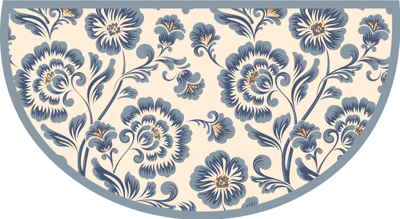 Botanical Entrance Adorner floral vinyl rug - TenStickers