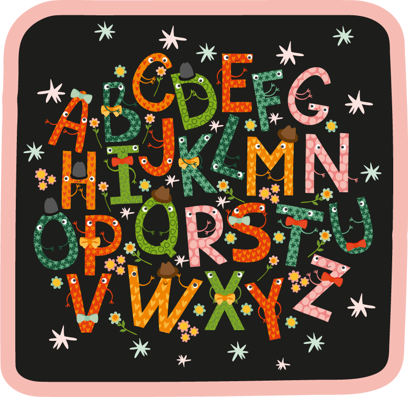 Alphabet enchantment alphabet vinyl rug - TenStickers