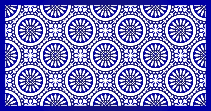 Mandala vinyl rug with circular mandala design - TenStickers