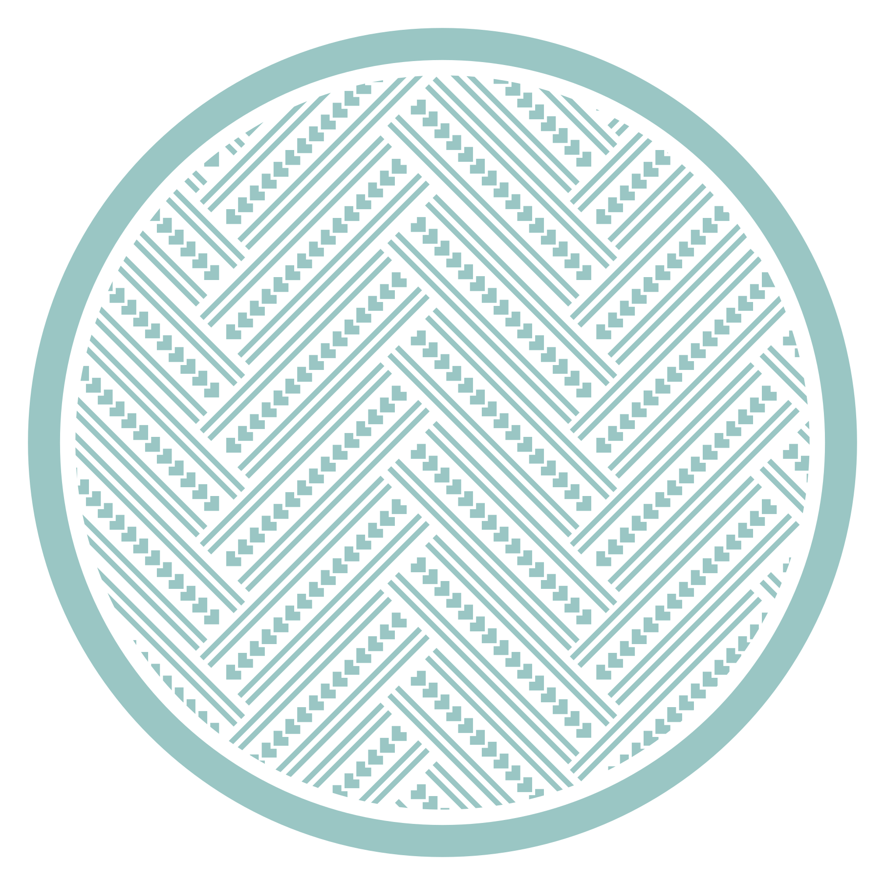 Geometric vinyl rug geometric pattern round - TenStickers