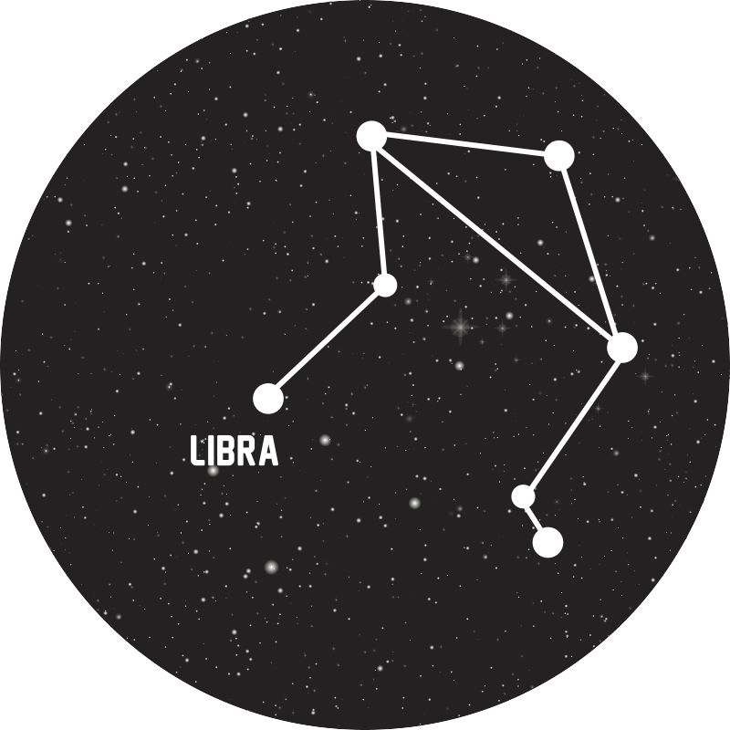 Zodiac Constellation star vinyl rug - TenStickers