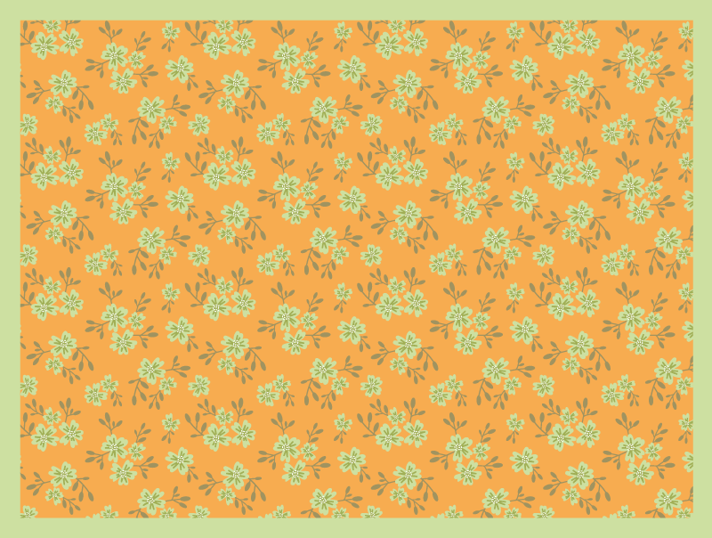 Floral vinyl rug with blooming design - TenStickers