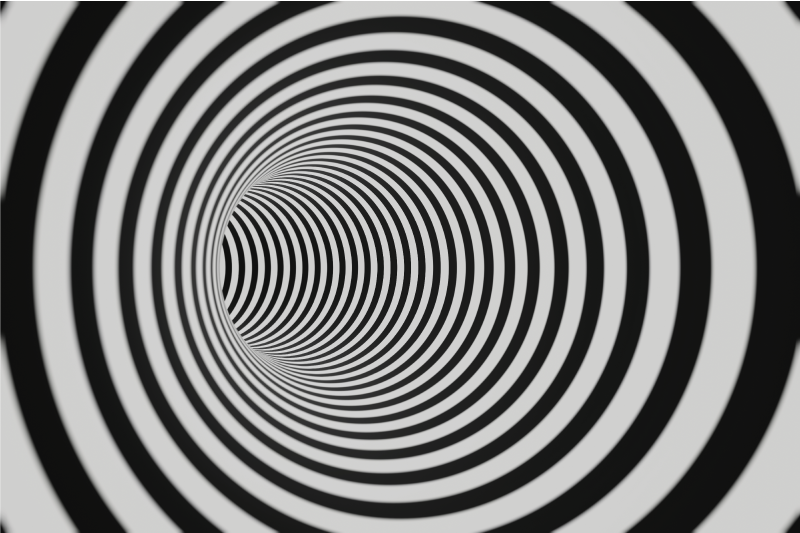 Optical Illusion Swirl geometric vinyl rug - TenStickers