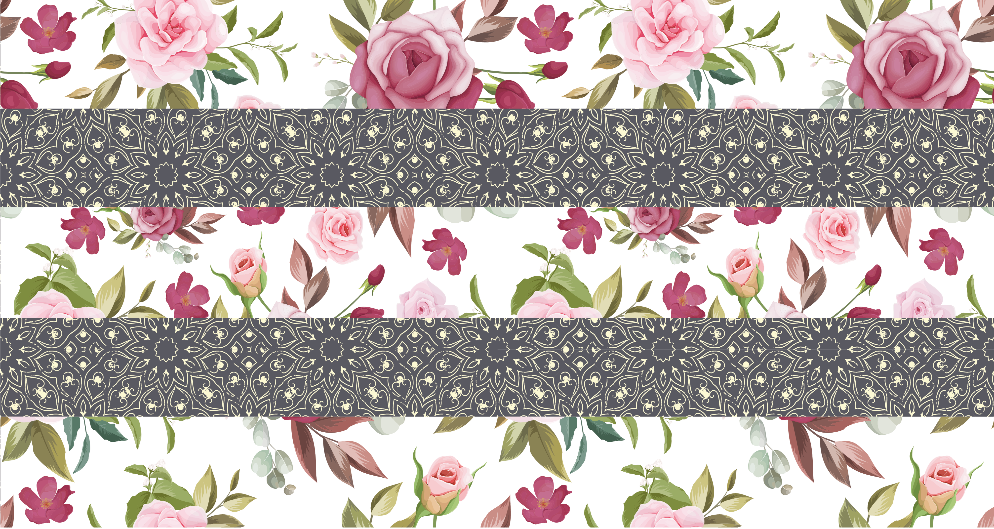 Blooming Runner floral vinyl rug - TenStickers
