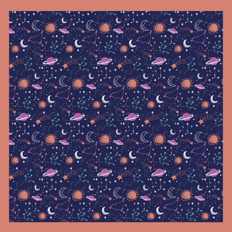Cosmic Space Play kids vinyl rug - TenStickers