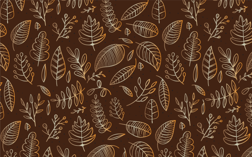 Botanical Autumn floral vinyl rug - TenStickers