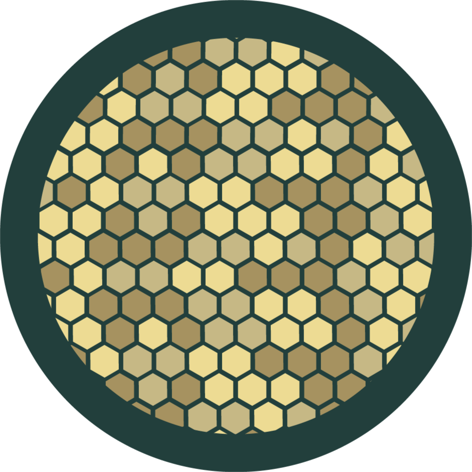 Geometric vinyl rug in honeycomb pattern - TenStickers
