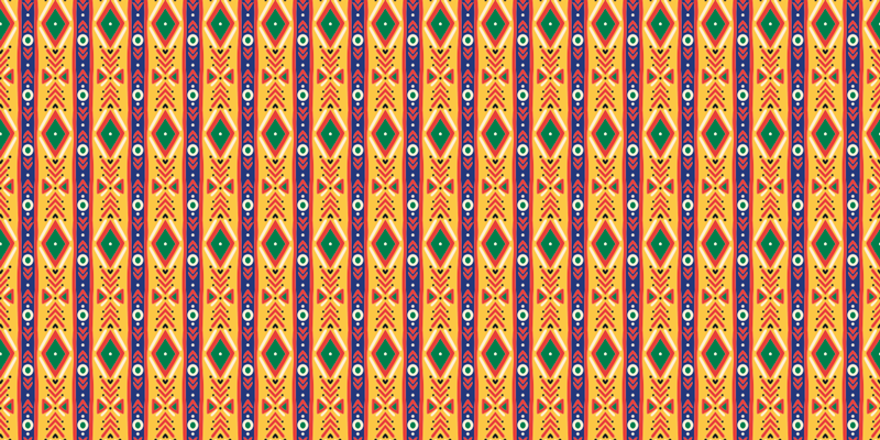 Ethnic vinyl rug with ethnic motif design - TenStickers