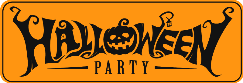 Halloween vinyl rug halloween celebration banner - TenStickers