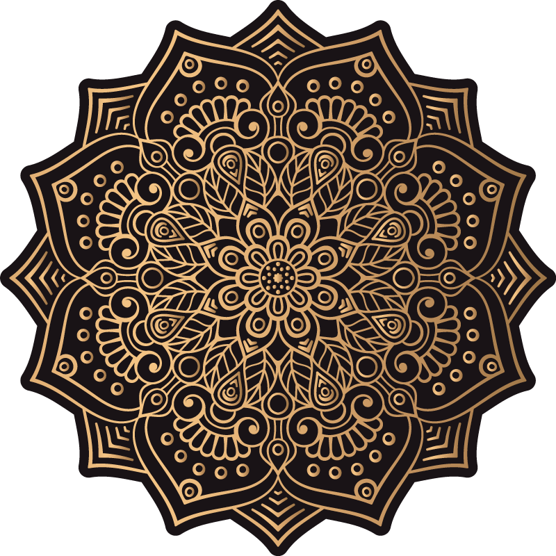 Mandala vinyl rug with detailed mandala design - TenStickers