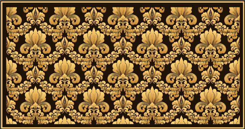 Baroque Ornamentation textured vinyl rug - TenStickers