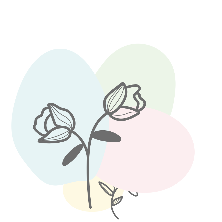 Botanical Heart Rug floral vinyl rug - TenStickers