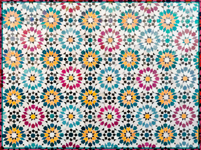 Mosaic vinyl rug in mosaic pattern design - TenStickers