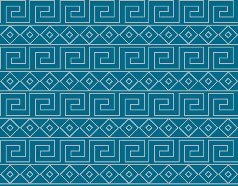 Abstract Greek Key geometric vinyl rug - TenStickers