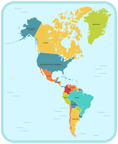 Educational Worldmap world map vinyl rug - TenStickers