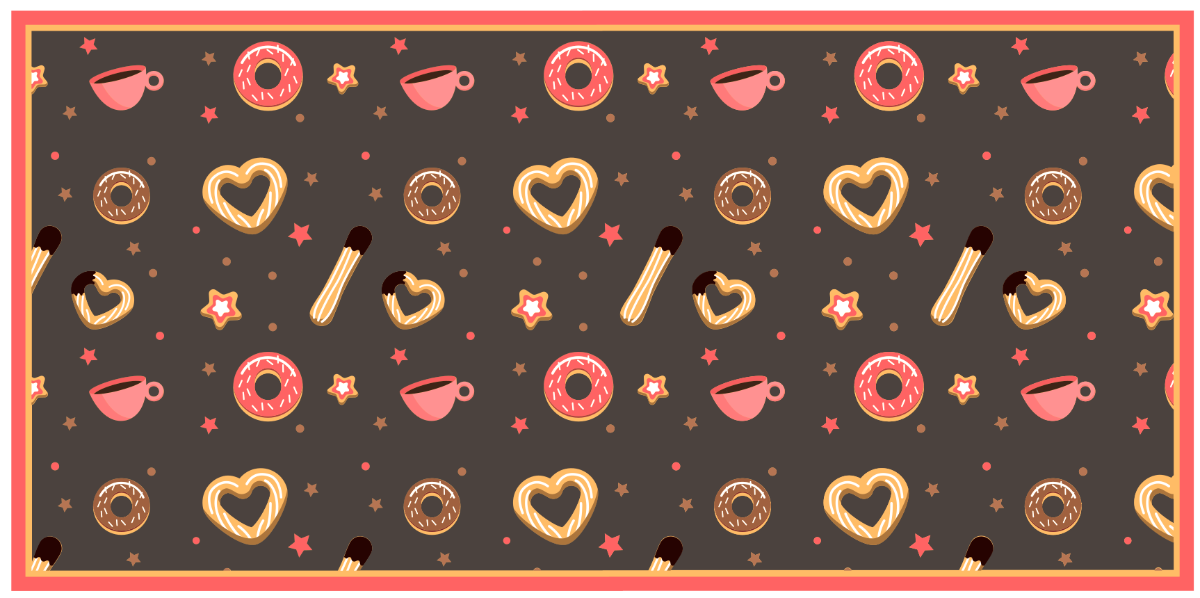 Sweetheart Treats event vinyl rug - TenStickers