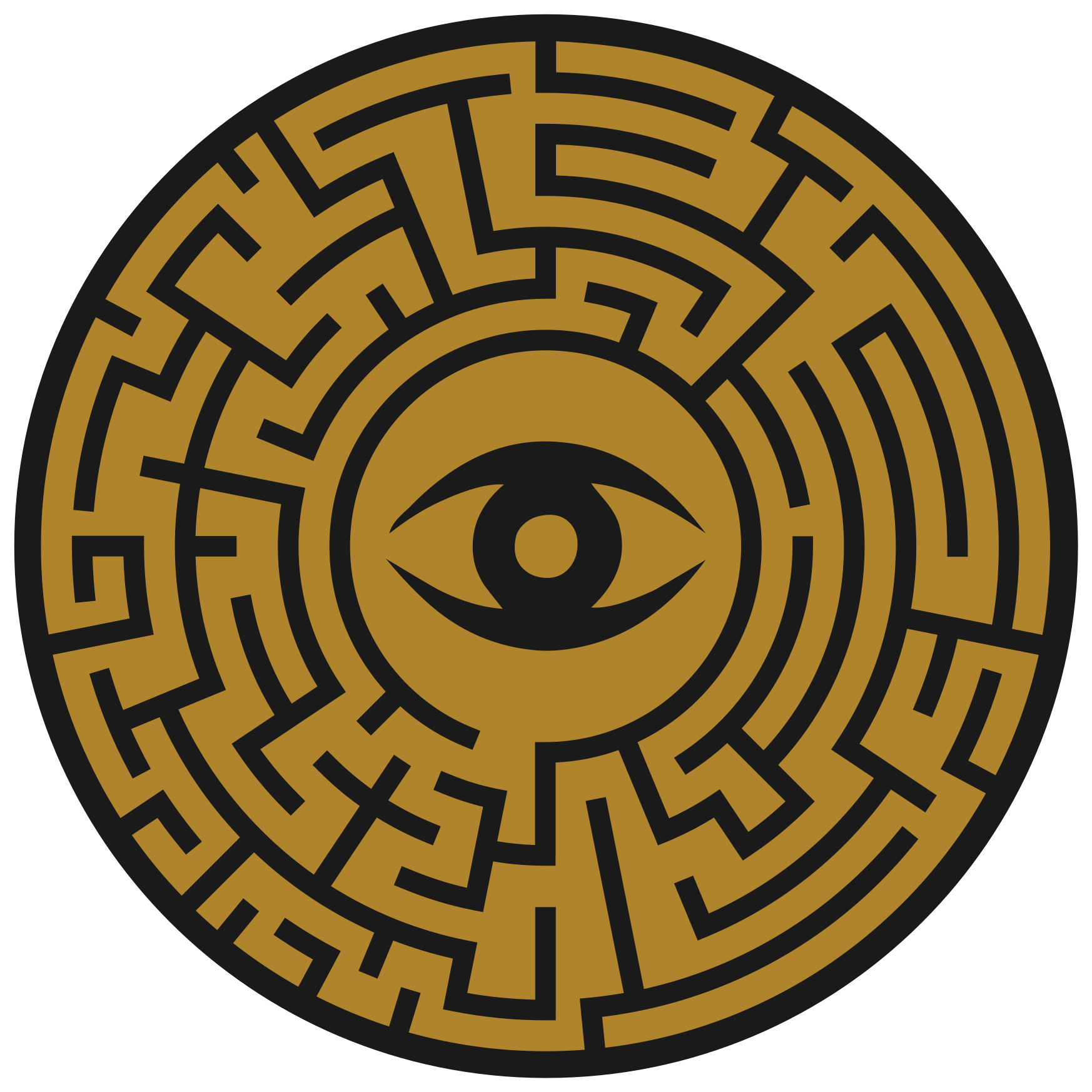 Labyrinth Eye Symbol game vinyl rug - TenStickers