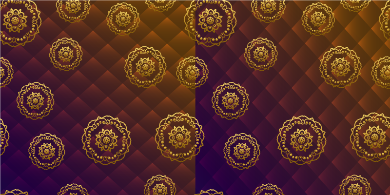 Mandala vinyl rug with mandala motif overlay - TenStickers