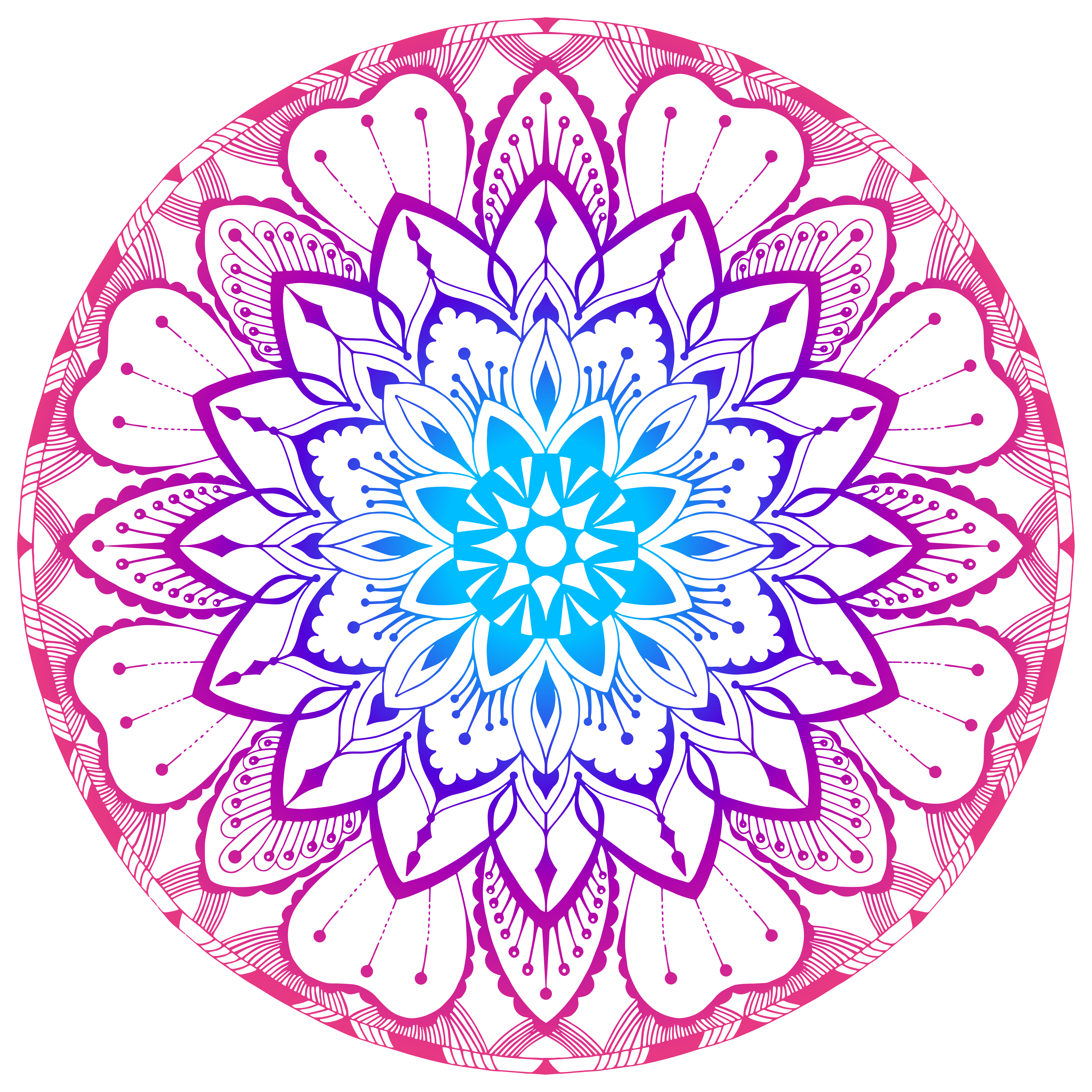 Mandala vinyl rug mandala pattern disc - TenStickers