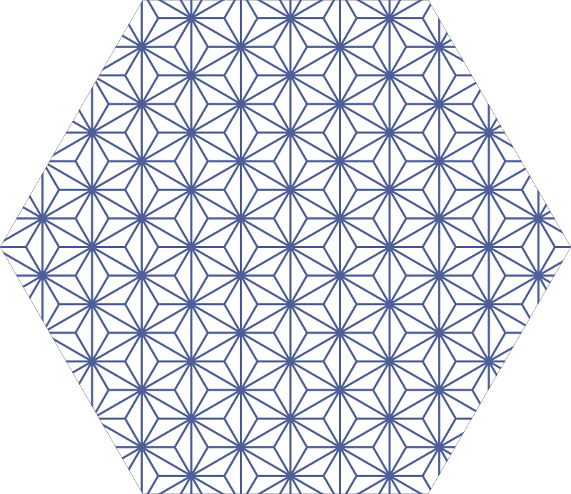 Geometric vinyl rug with star patterns - TenStickers
