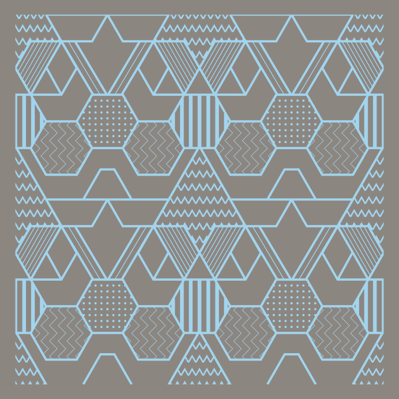 Geometric vinyl rug with abstract shapes - TenStickers