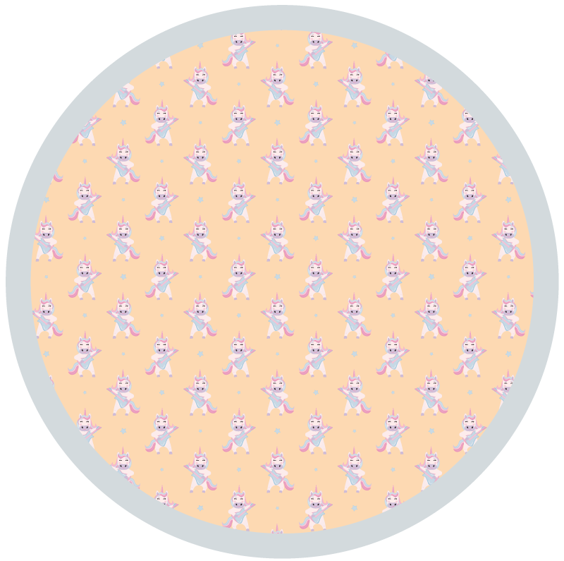 Bunny Roundel nursery vinyl rug - TenStickers