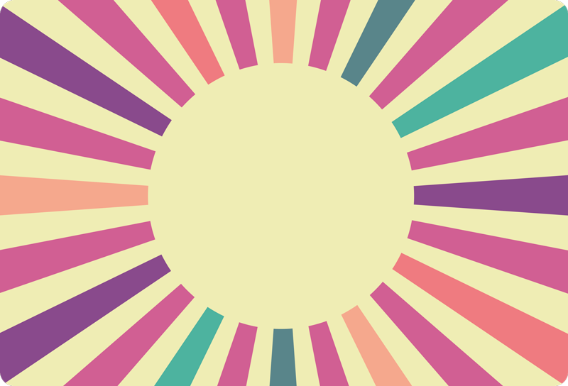 Radiating Lines Design geometric vinyl rug - TenStickers