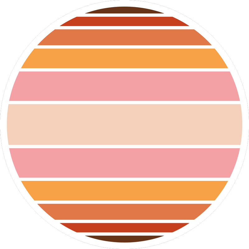 Striped vinyl rug striped oval design - TenStickers