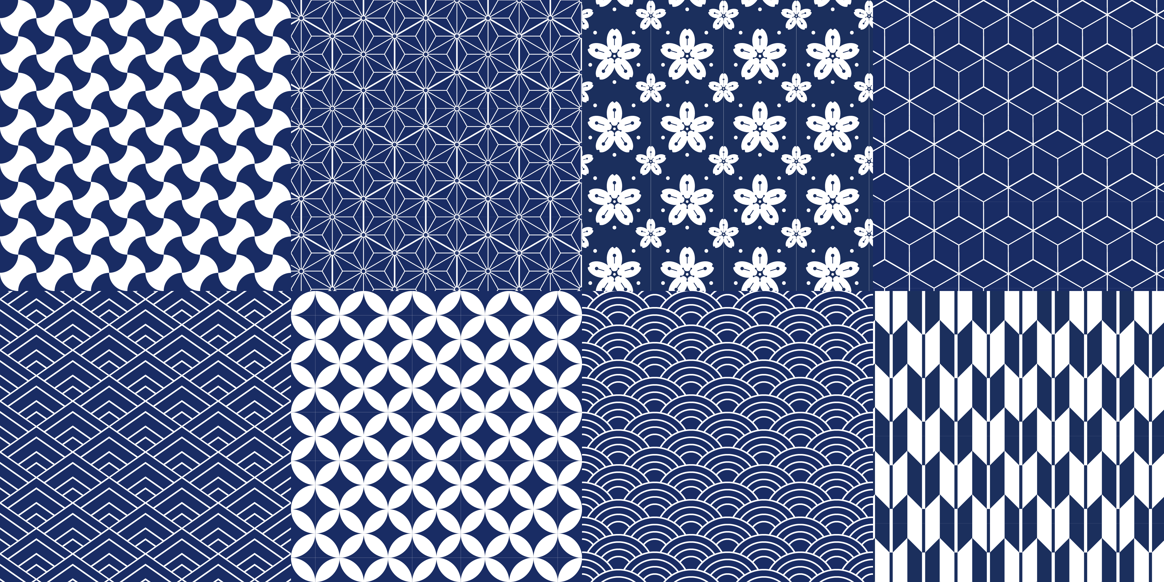 Geometric vinyl rug in geometric tile design - TenStickers