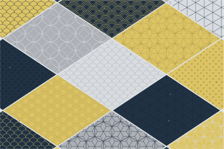 Geometric vinyl rug geometric mosaic blend - TenStickers