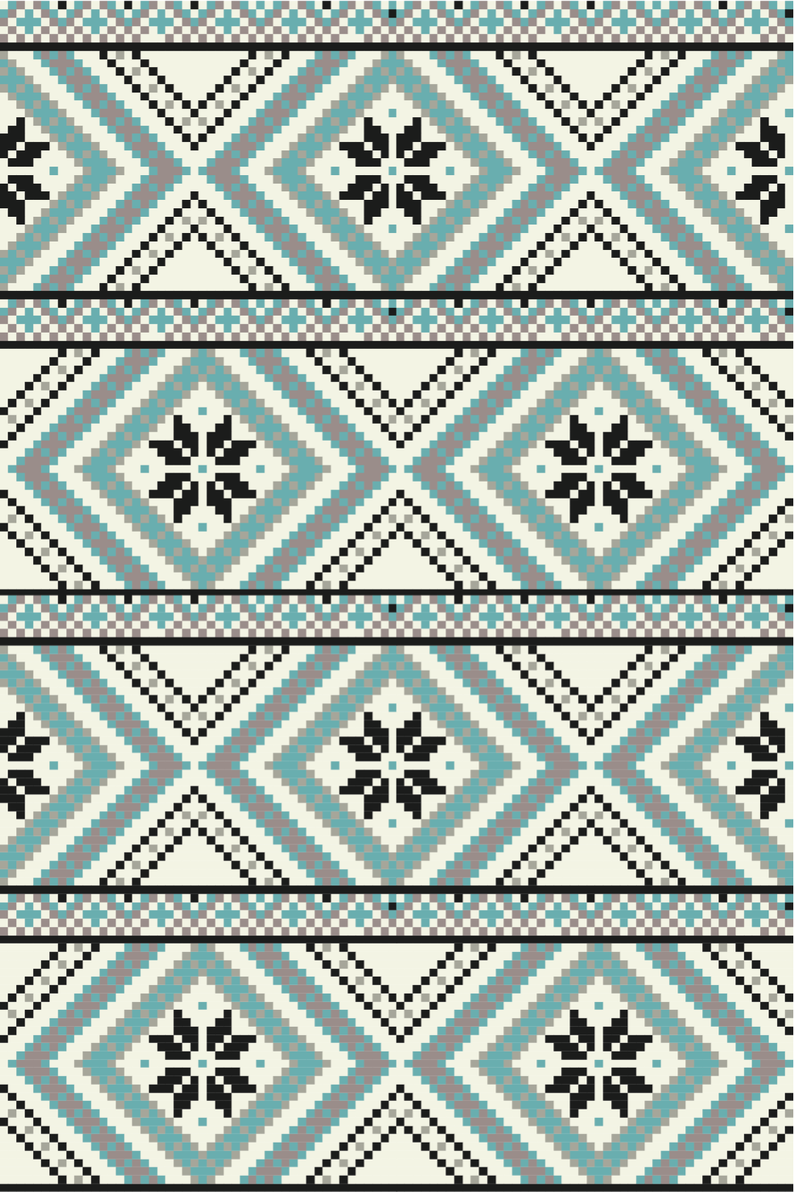 Geometric vinyl rug with tribal design - TenStickers