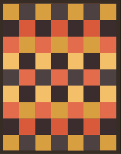 Geometric vinyl rug in geometric checkerboard - TenStickers