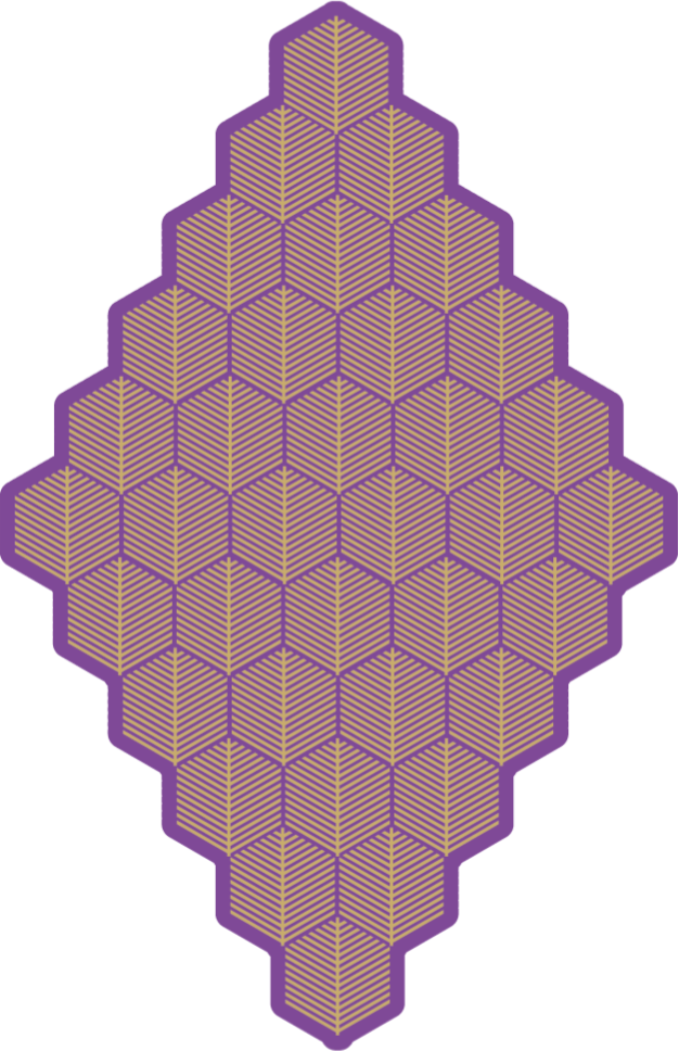 Abstract Purple Hexagons geometric vinyl rug - TenStickers