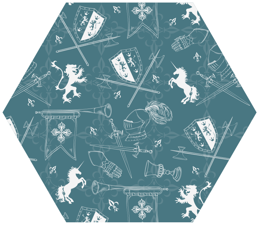Medieval Chivalry game vinyl rug - TenStickers