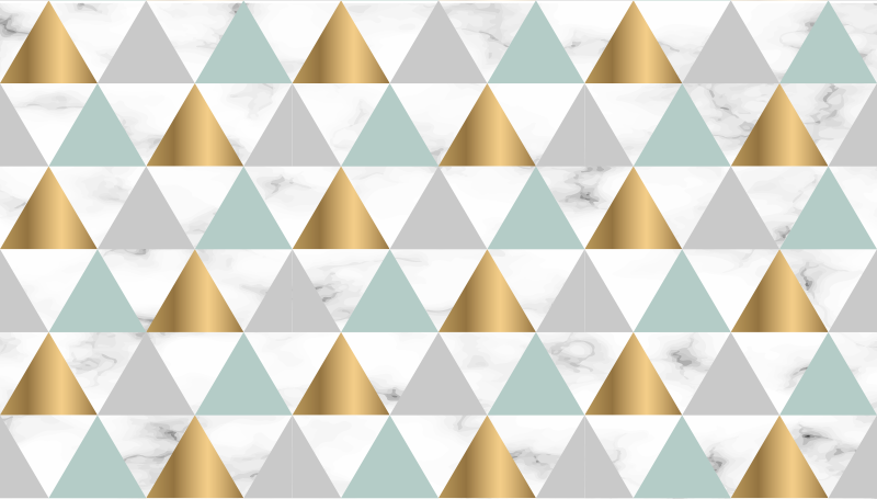 Geometric triad geometric vinyl rug - TenStickers