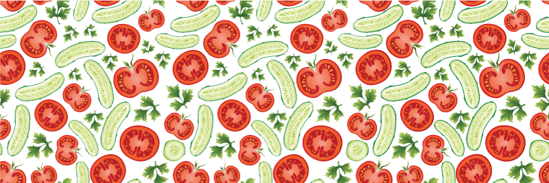 Vegetable Motif kitchen vinyl rug - TenStickers