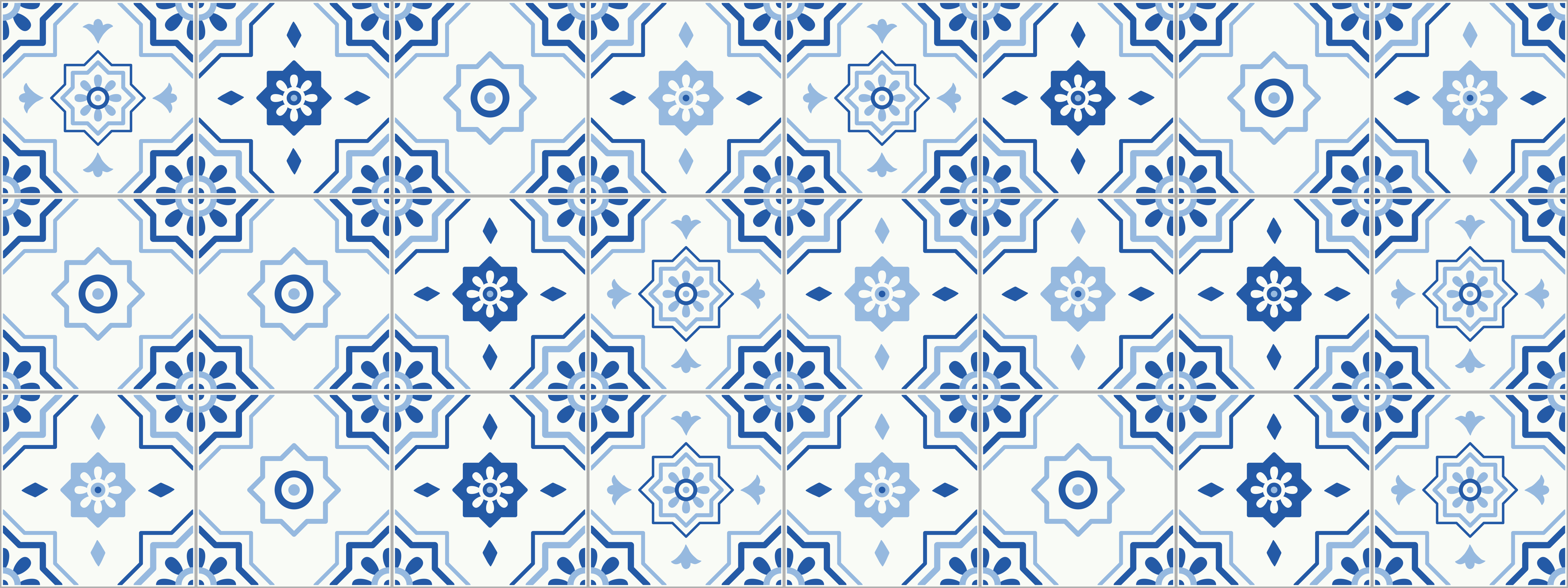 Geometric runner tile vinyl rug - TenStickers