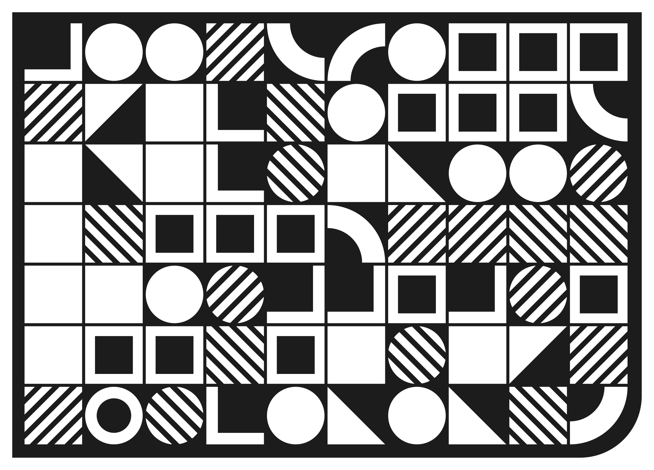 Geometric vinyl rug in balanced shapes - TenStickers