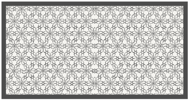 Floral vinyl rug floral patterned runner - TenStickers