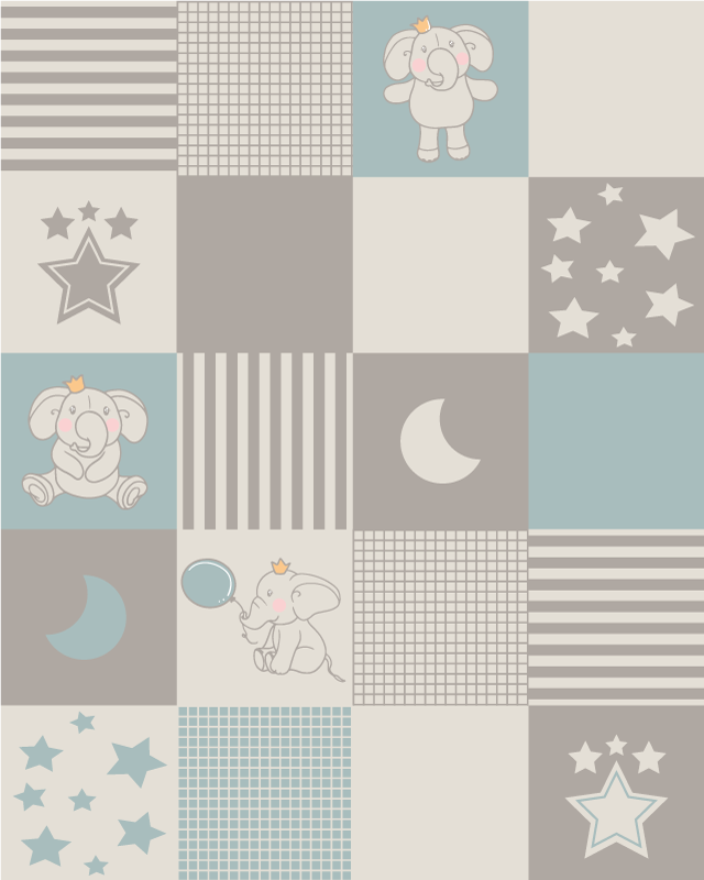 Patchwork nursery vinyl rug - TenStickers