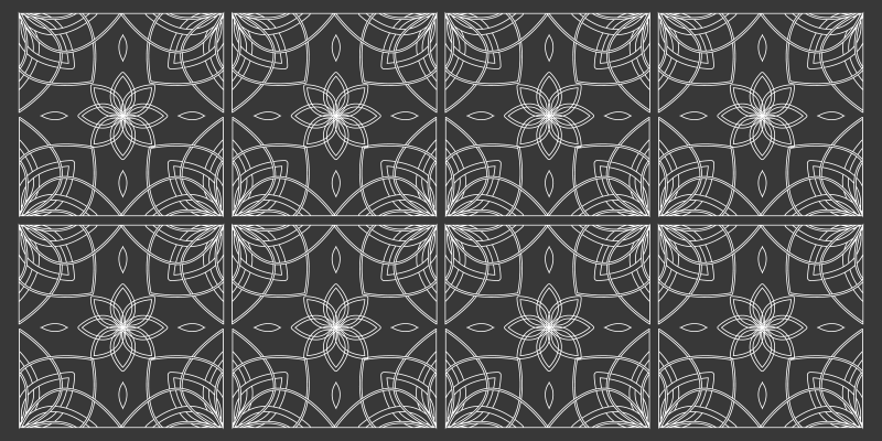 Botanical Sketch floral vinyl rug - TenStickers