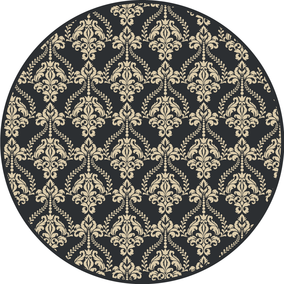 Ornate Pattern Overlay vintage vinyl rug - TenStickers